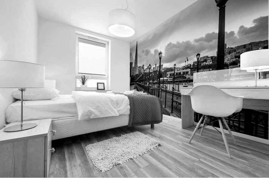 gas lamps pier 7  square 500 Gaslight 13k Mural print