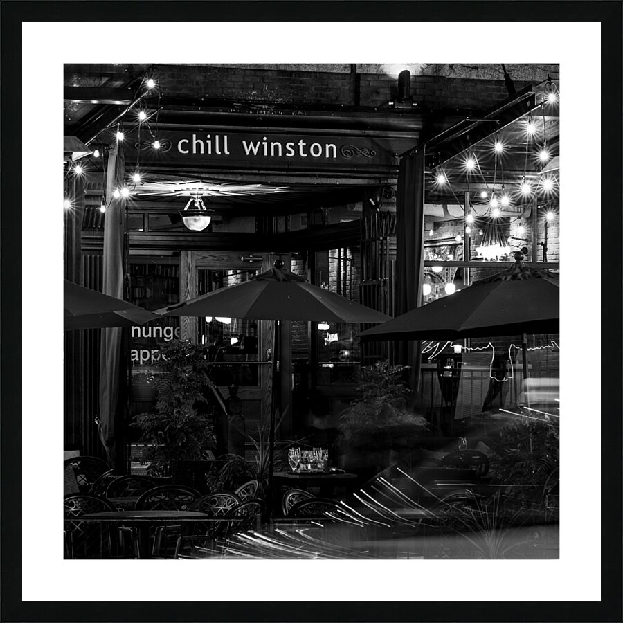 chill winston in gastown  square 2625 Chill 13k.j Picture Frame print