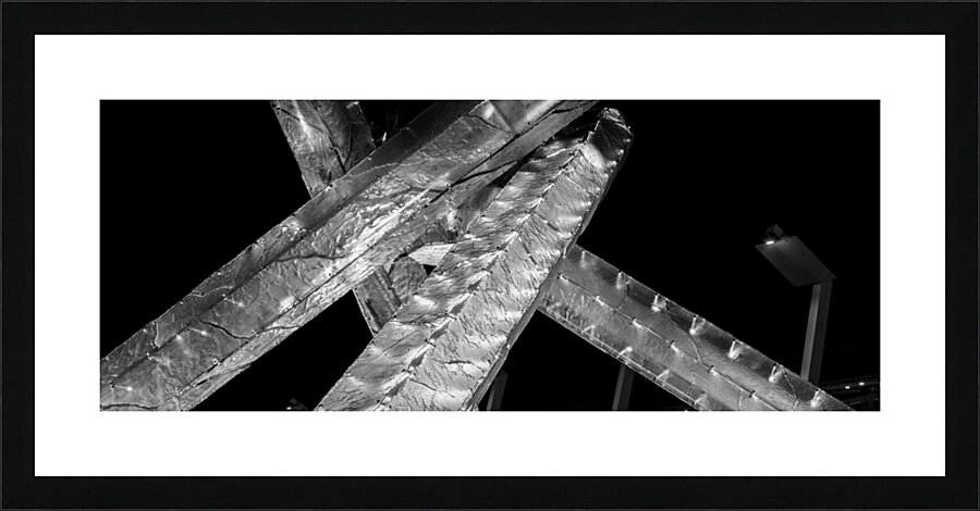vancouver olympic cauldron at night  panoramic 26 Picture Frame print