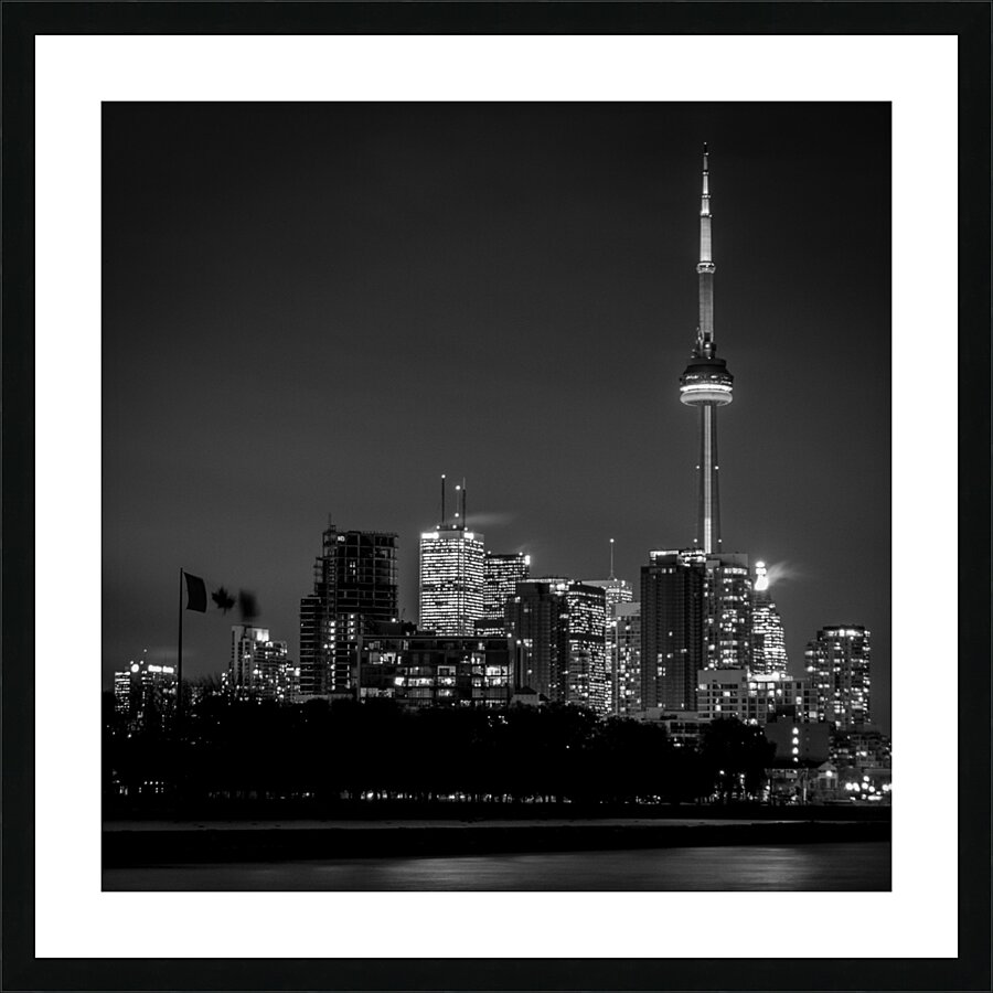 toronto skyline at night  square 417 Maple 13k.jp Picture Frame print