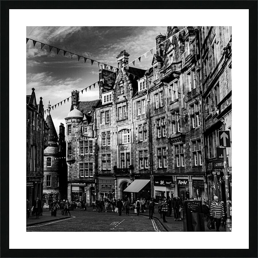 cockburn street old town edinburgh  square 4671 C Picture Frame print