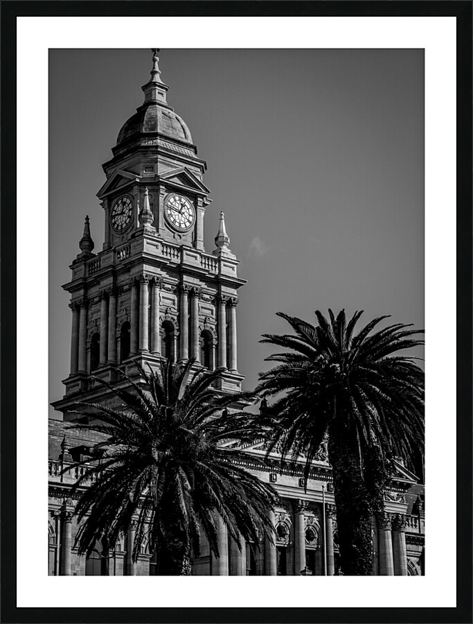 cape town city hall from grand parade plaza  vert Picture Frame print