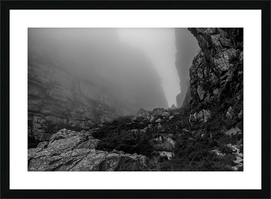 foggy platte klip gorge trail table mountain  hor Picture Frame print