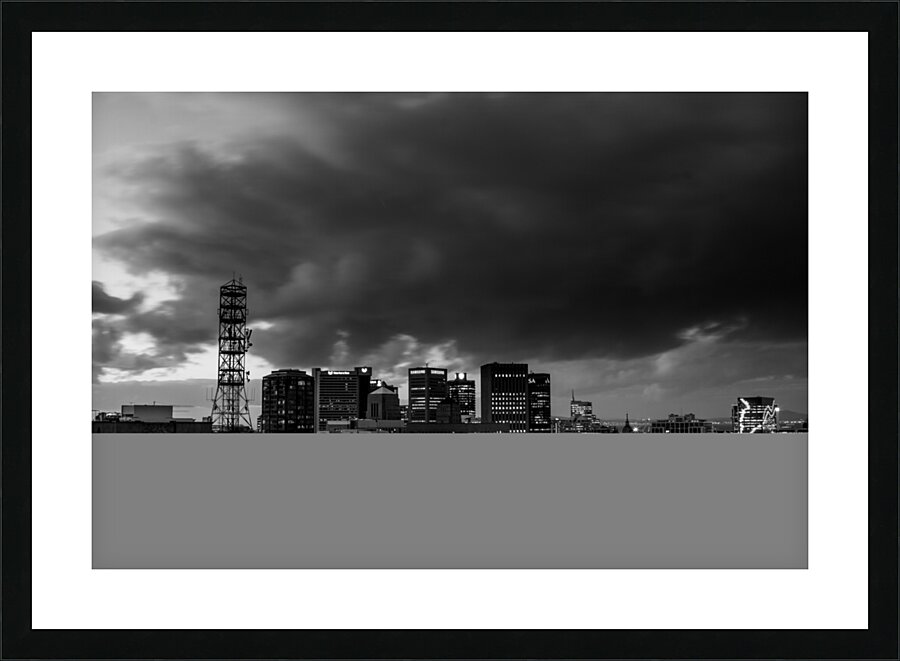cape town south africa skyline at night  horizont Picture Frame print