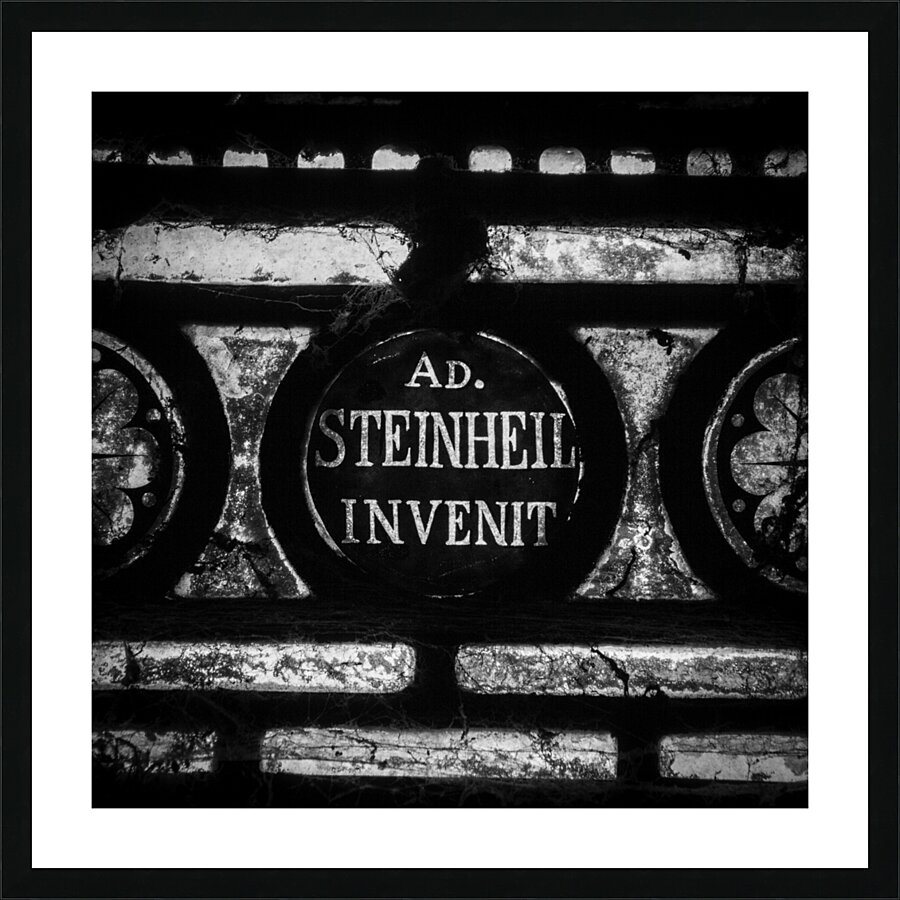 a stained glass window in sacre coeur  square 250 Picture Frame print