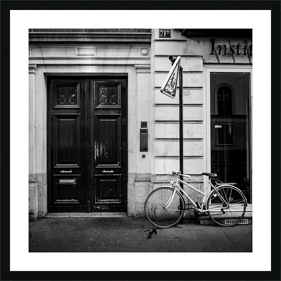 a parisian bicycle  square 2500 Bicyclet 13k Picture Frame print