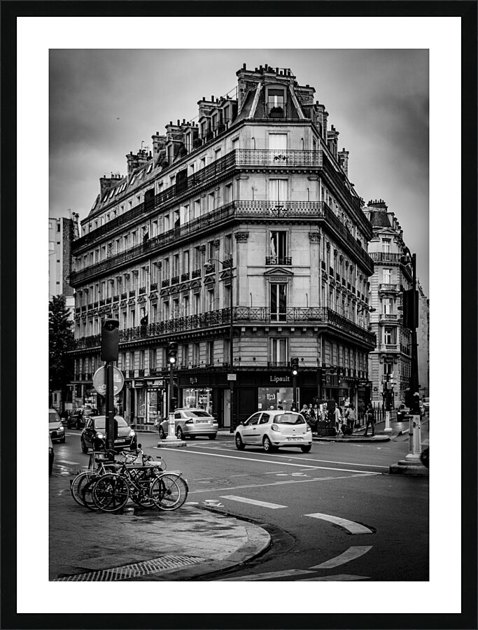 classic paris apartment building  vertical 2451 L Picture Frame print