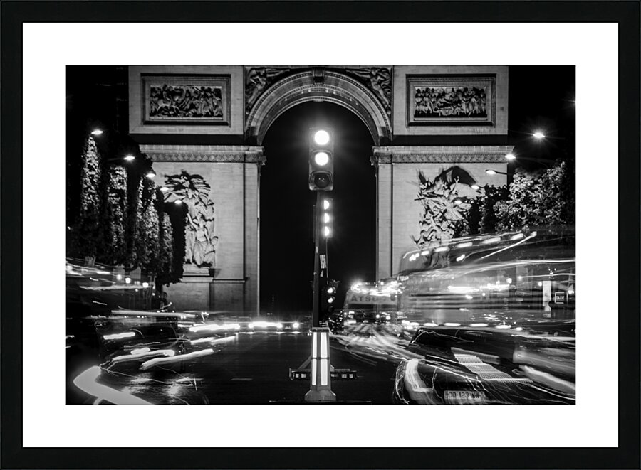 arc de triomphe from george v metro stop  horizon Picture Frame print