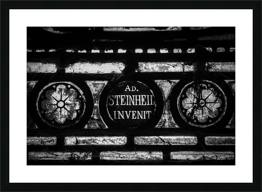 a stained glass window in sacre coeur  horizontal Picture Frame print