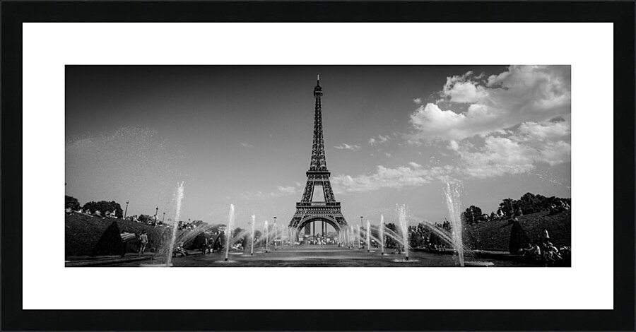eiffel tower from fountains in trocadero gardens  1707930518.0444 Picture Frame print