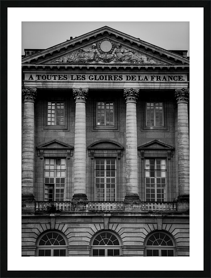 palace d armes at versailles  vertical 2446 Glori Picture Frame print