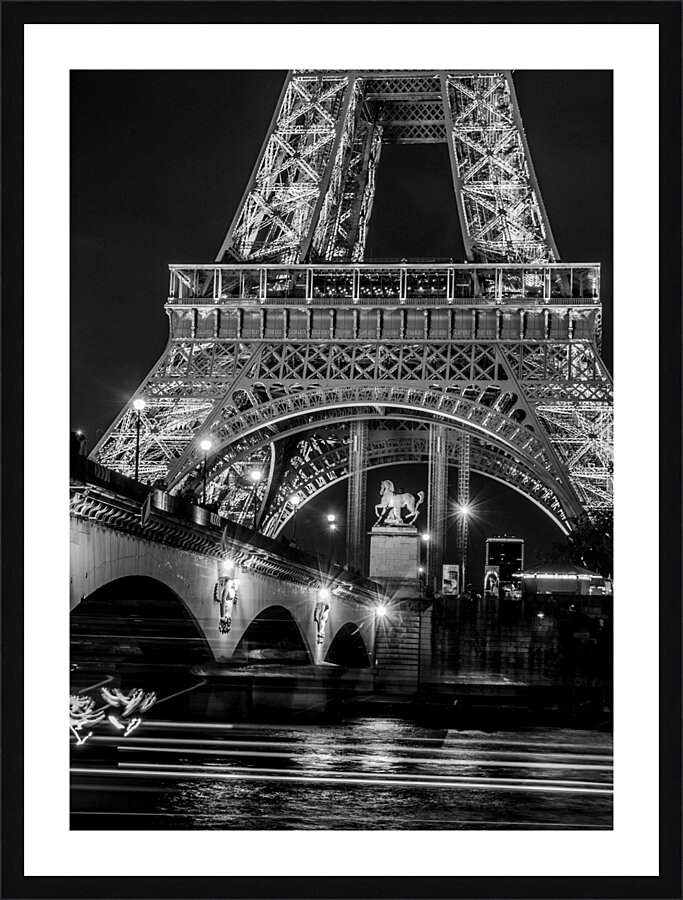 pont d iena bridge at night  vertical 3454 Chapte Picture Frame print