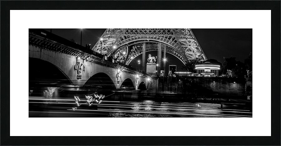 pont d iena bridge at night  panoramic 3454 Chapt Picture Frame print