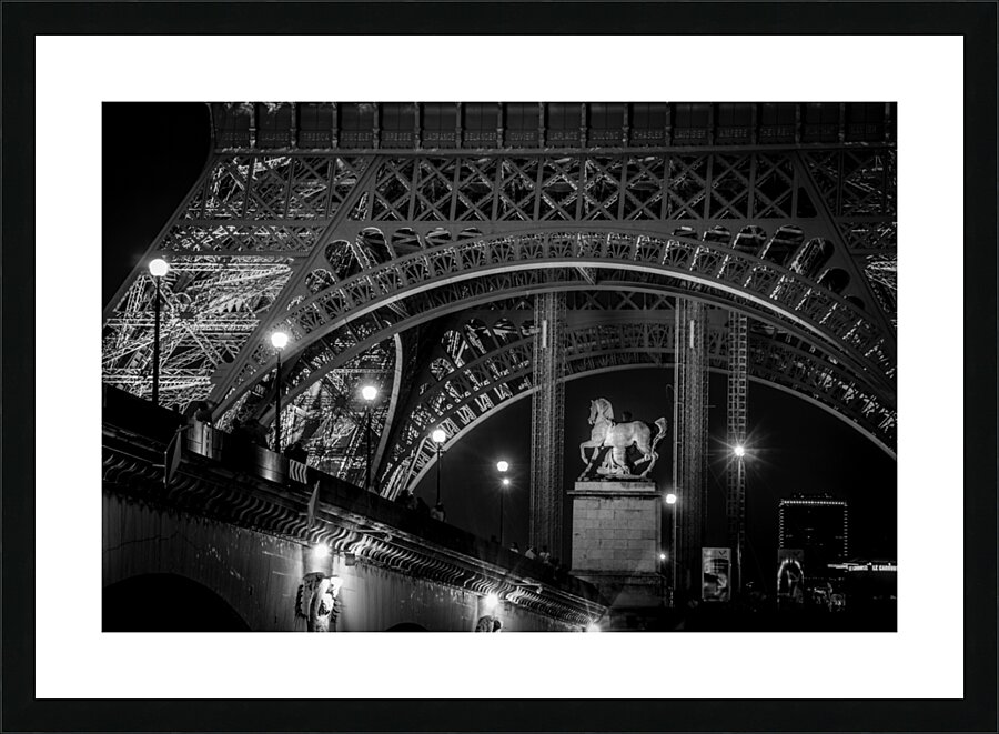 pont d iena bridge base of eiffel tower  horizont Picture Frame print