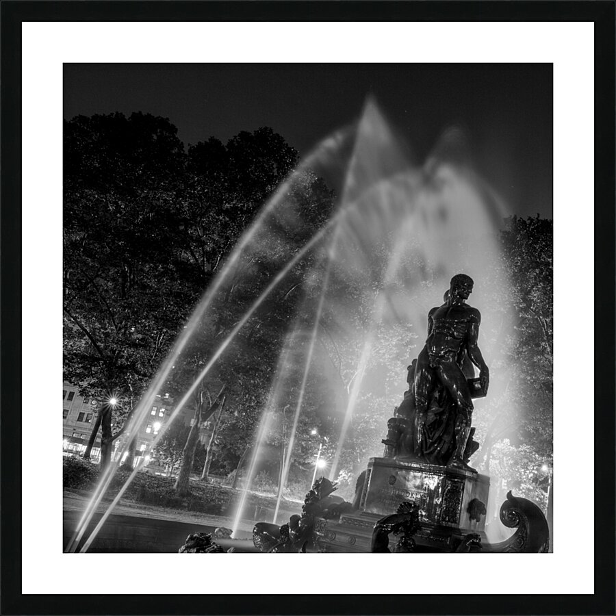 bailey fountain prospect park  square 1400 Bailey Picture Frame print