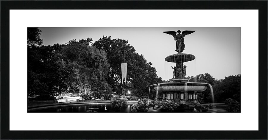 bethesda fountain central park  panoramic 1405 Be Picture Frame print