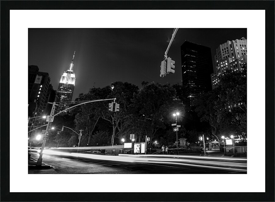 empire state building at night  horizontal 1411 B Picture Frame print