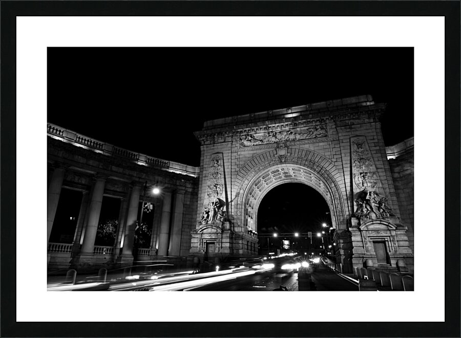 manhattan bridge arch grand entrance  horizontal Picture Frame print