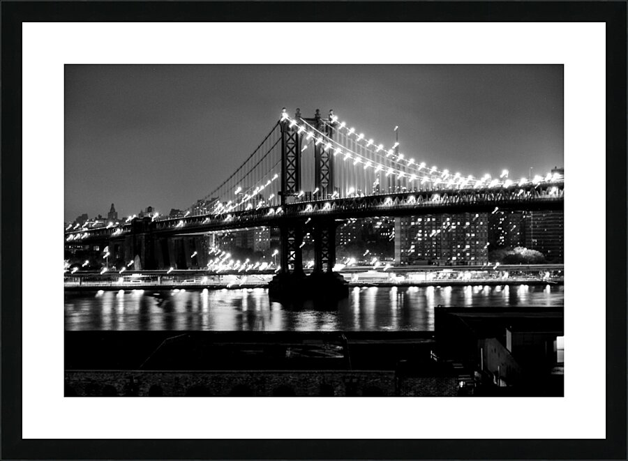 manhattan bridge over east river  horizontal 369 Picture Frame print