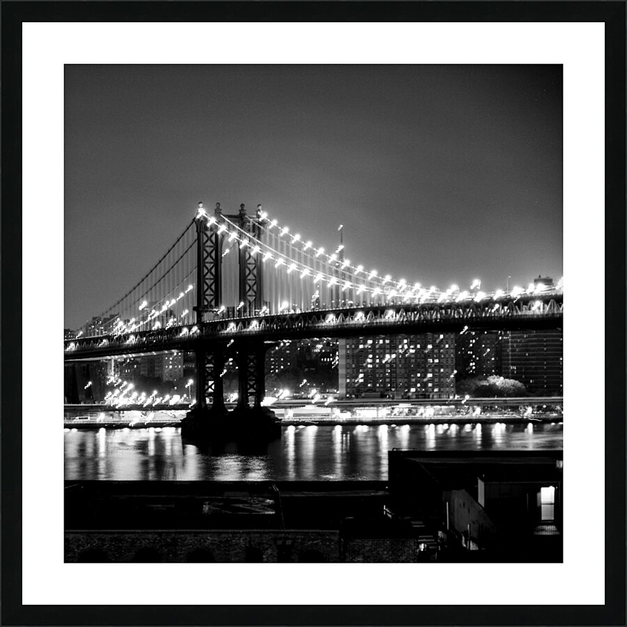 manhattan bridge over east river  square 369 Manh Picture Frame print