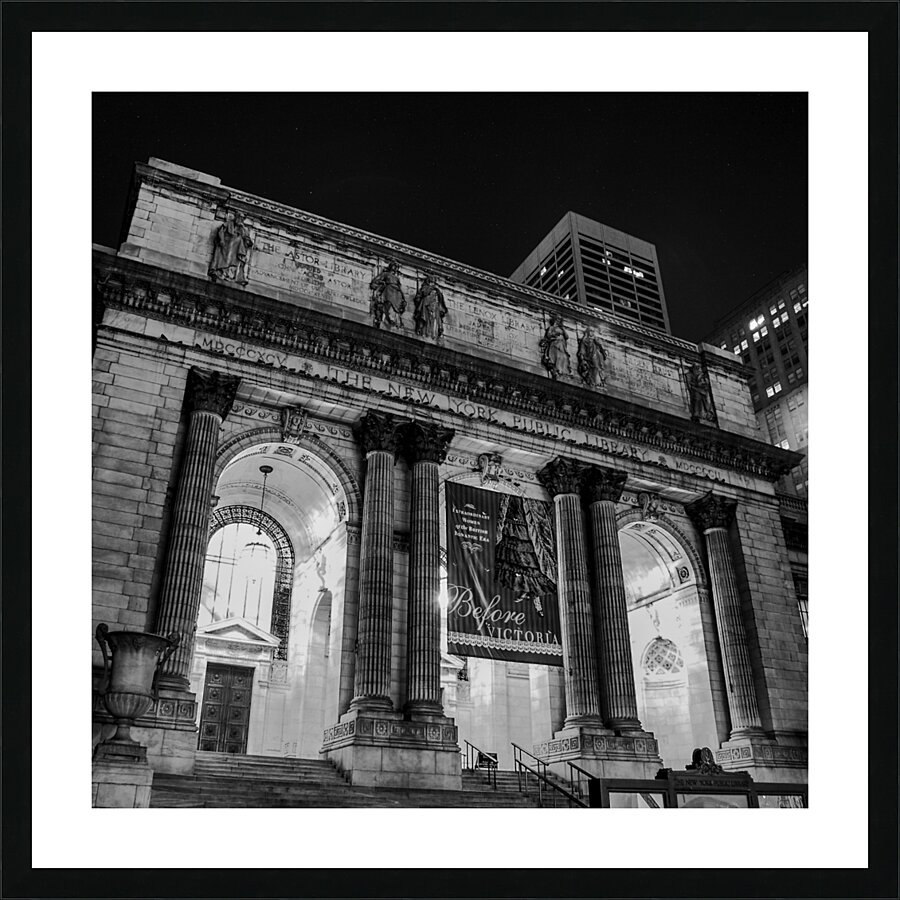 new york public library  square 366 Library 13k.j Picture Frame print