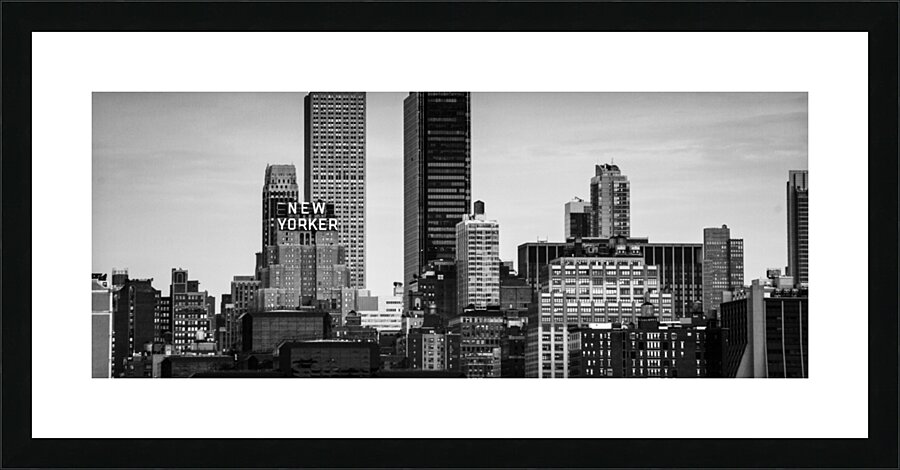 new yorker empire state building  panoramic 1472 Picture Frame print