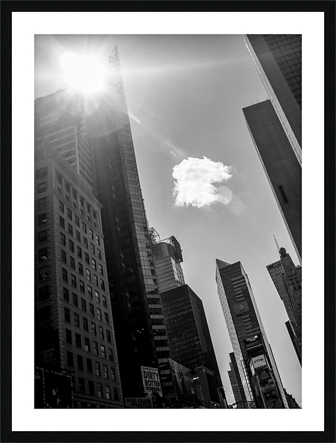 times square morning  vertical 353 Cloud 13k Picture Frame print