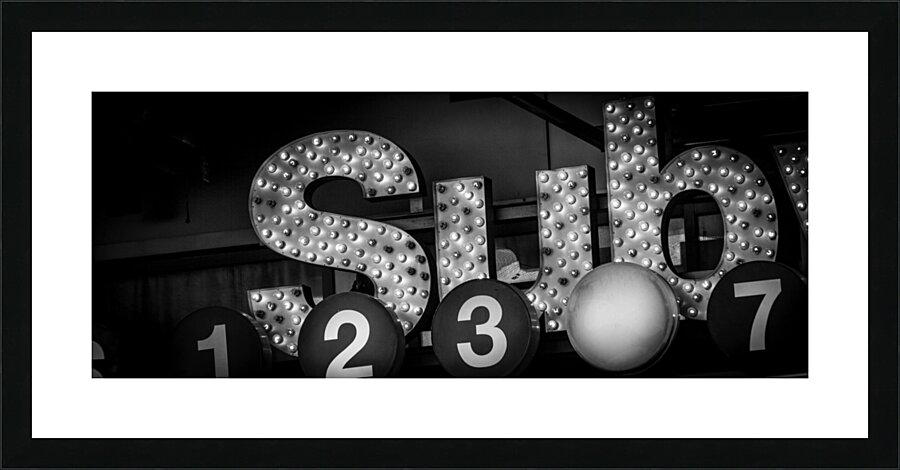 subway sign times square  panoramic 1502 Sub 13k. Picture Frame print