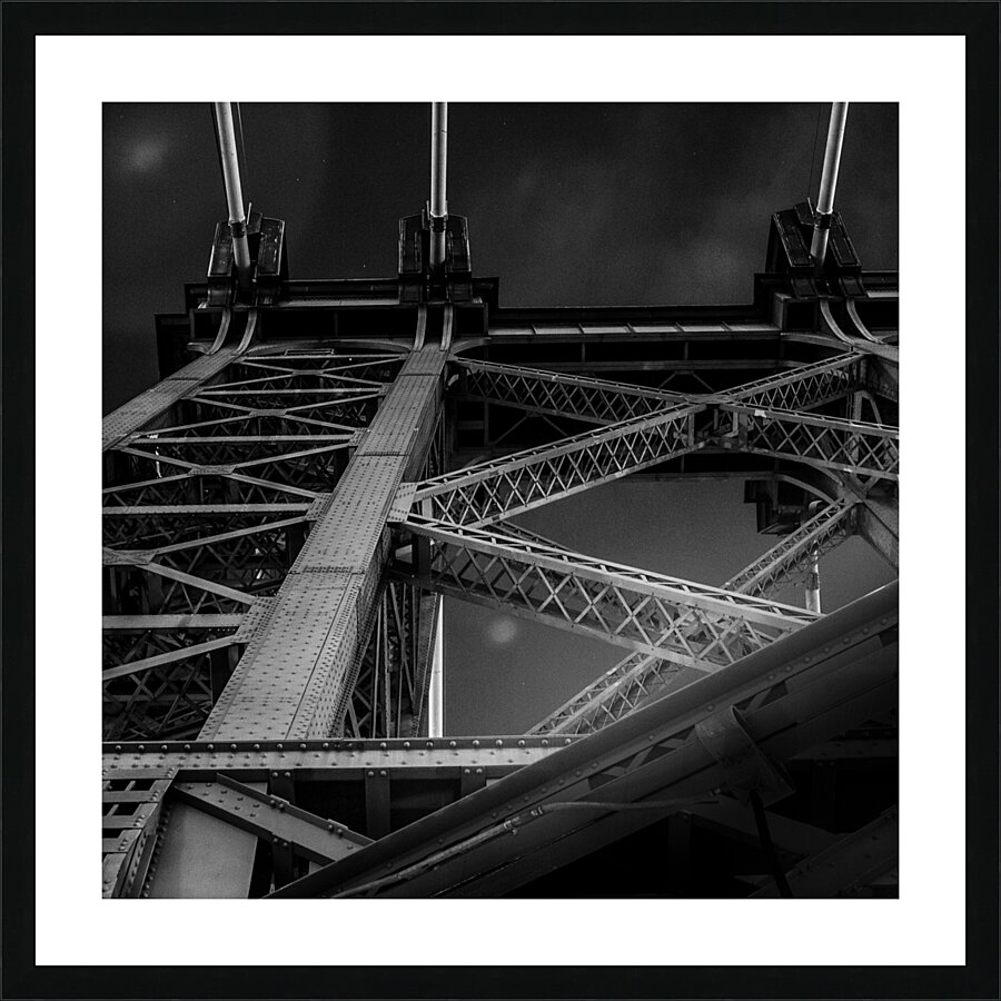 williamsburg bridge structure  square 1427 Delanc Picture Frame print