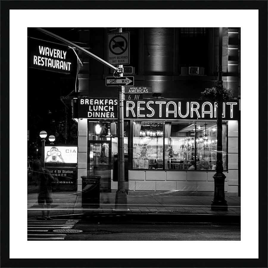 waverly restaurant 6th avenue  square 1522 Waverl Picture Frame print