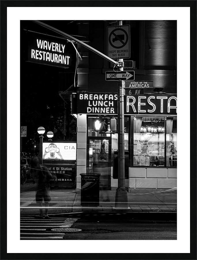 waverly restaurant 6th avenue  vertical 1522 Wave Picture Frame print