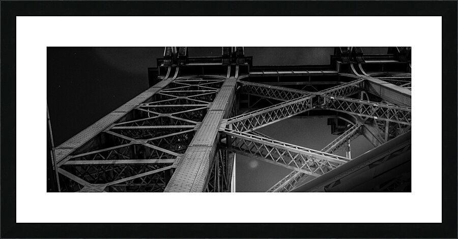 williamsburg bridge structure  panoramic 1427 Del Picture Frame print