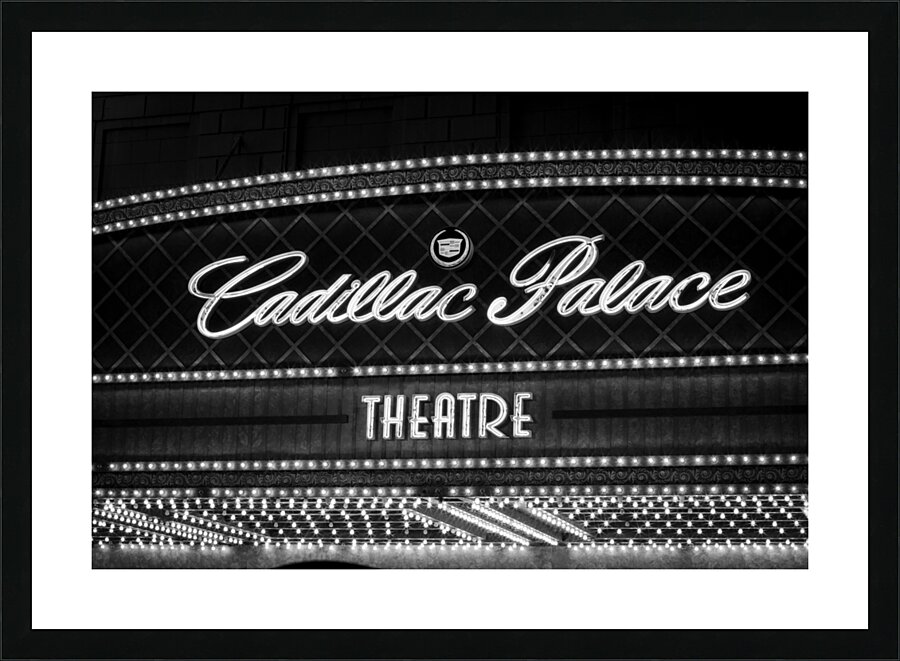 cadillac palace theatre  horizontal 1185 Cadillac Picture Frame print