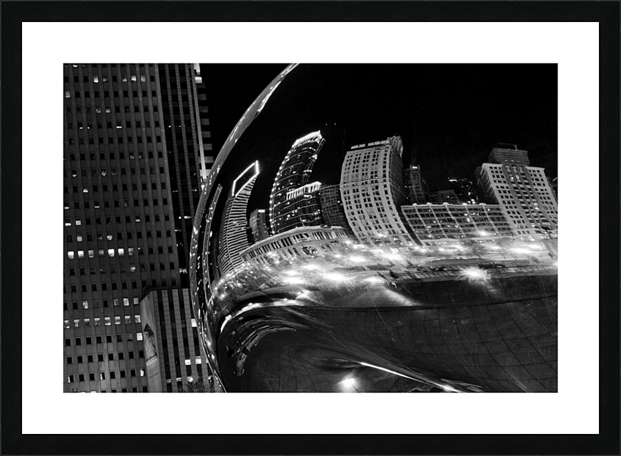 chicago skyline reflection cloud gate millennium  1708113916.5402 Picture Frame print