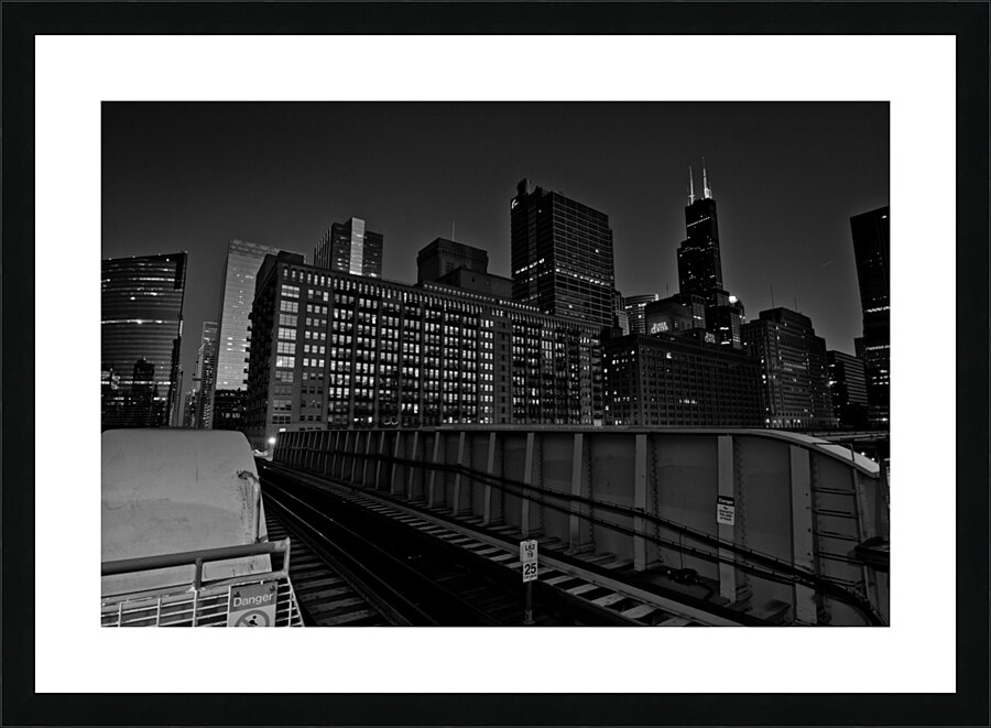 clinton street L station  horizontal 1188 Clinton Picture Frame print