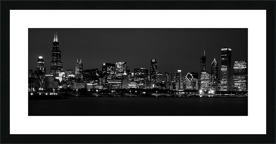 downtown chicago skyline from adler planetarium   1708121836.0523 Picture Frame print