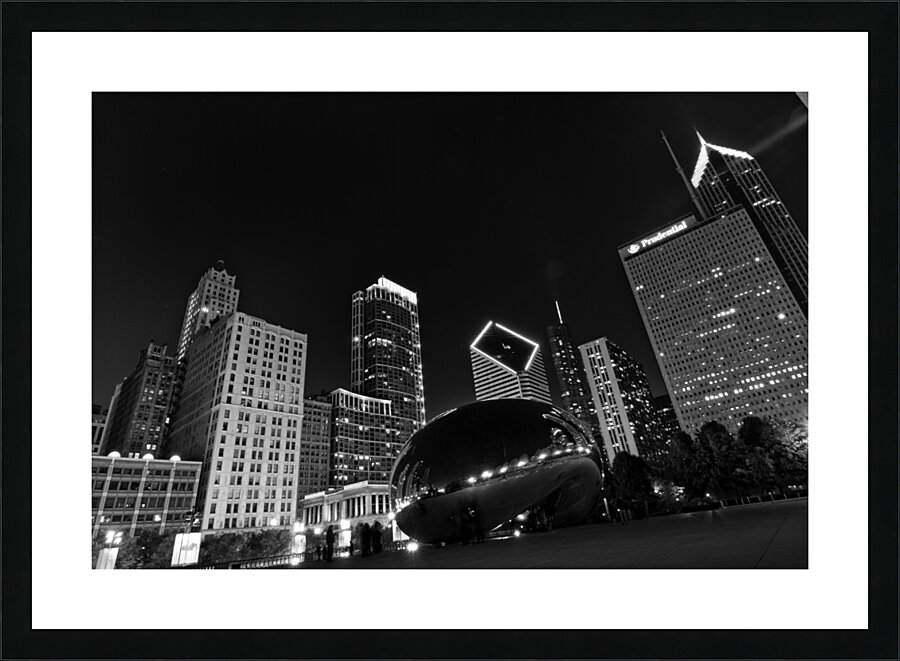 cloud gate bean at night  horizontal 1189 Cloud 1 Picture Frame print