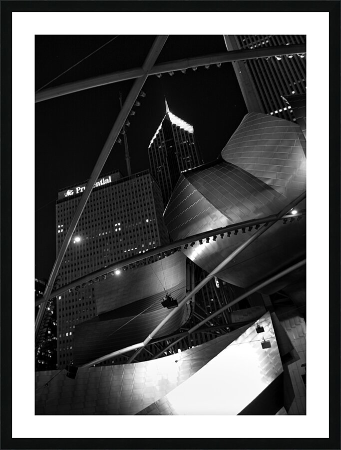 downtown chicago daley plaza  vertical 1209 Plaza Picture Frame print
