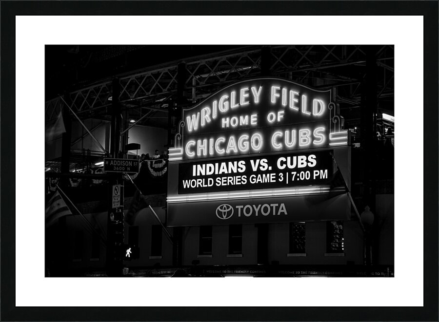 the 2016 world series at wrigley field  horizonta Picture Frame print