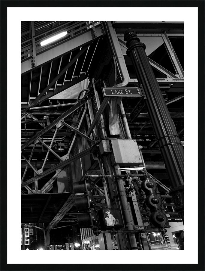 under lake and state L station  vertical 1198 Lak Picture Frame print