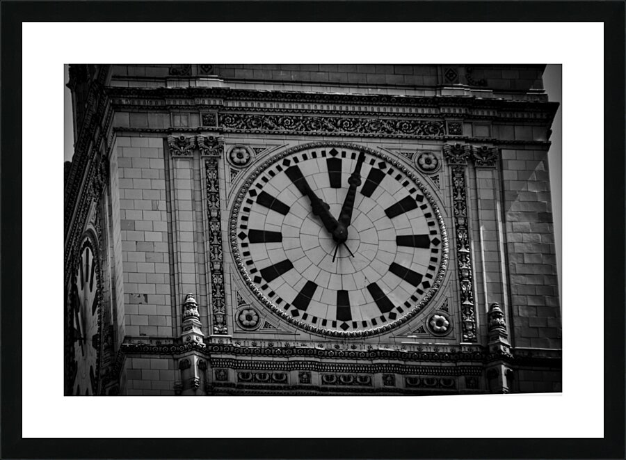 wrigley building clock face  horizontal 2023 Face Picture Frame print