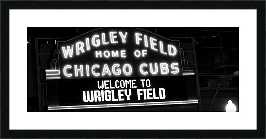 wrigley field home of chicago cubs  panoramic 64 Picture Frame print