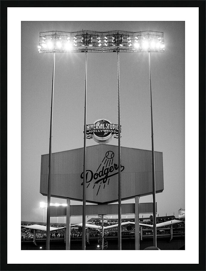 back of dodger stadium scoreboard  vertical 2170 Picture Frame print