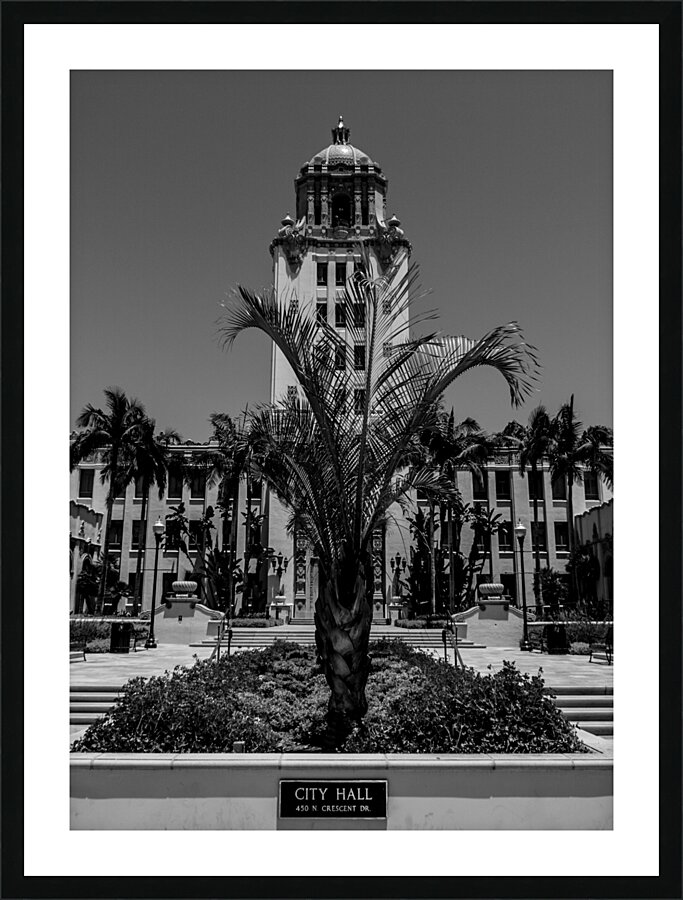beverly hills city hall  vertical 2151 Crecent 13 Picture Frame print
