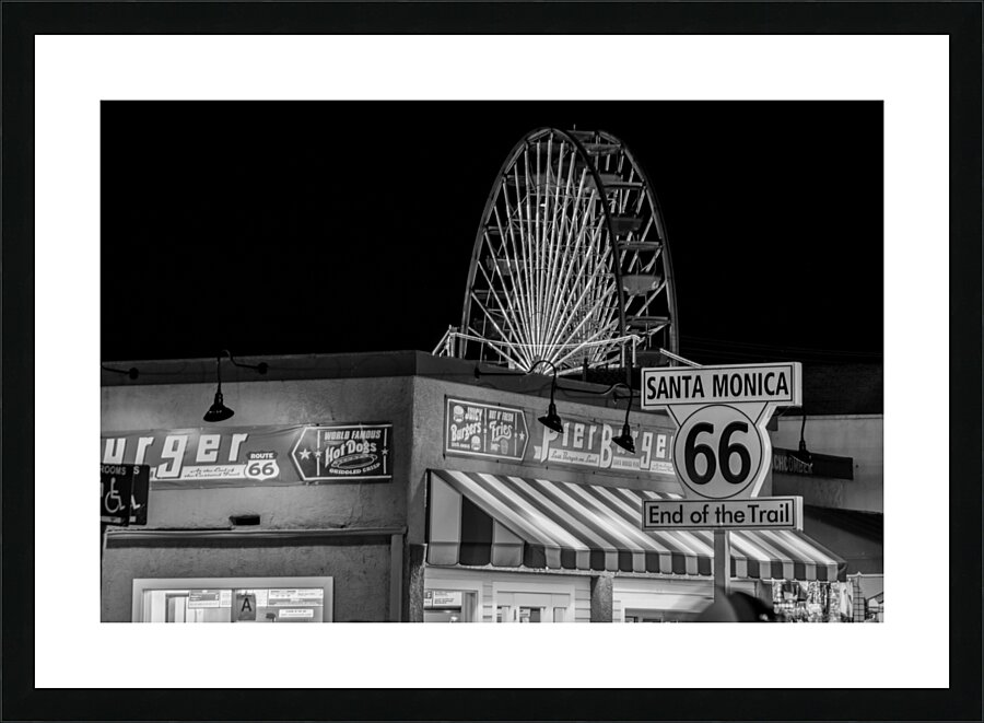 end of route 66 santa monica  horizontal 2198 Tra Picture Frame print