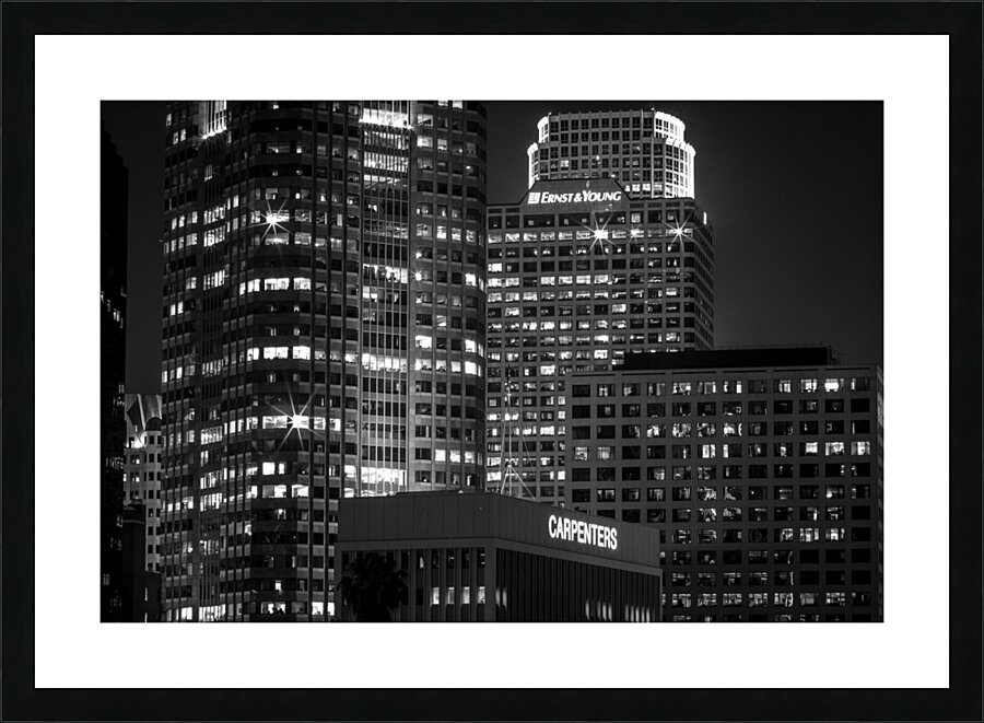ernst young building downtown los angeles at nigh 1708176714.6803 Picture Frame print