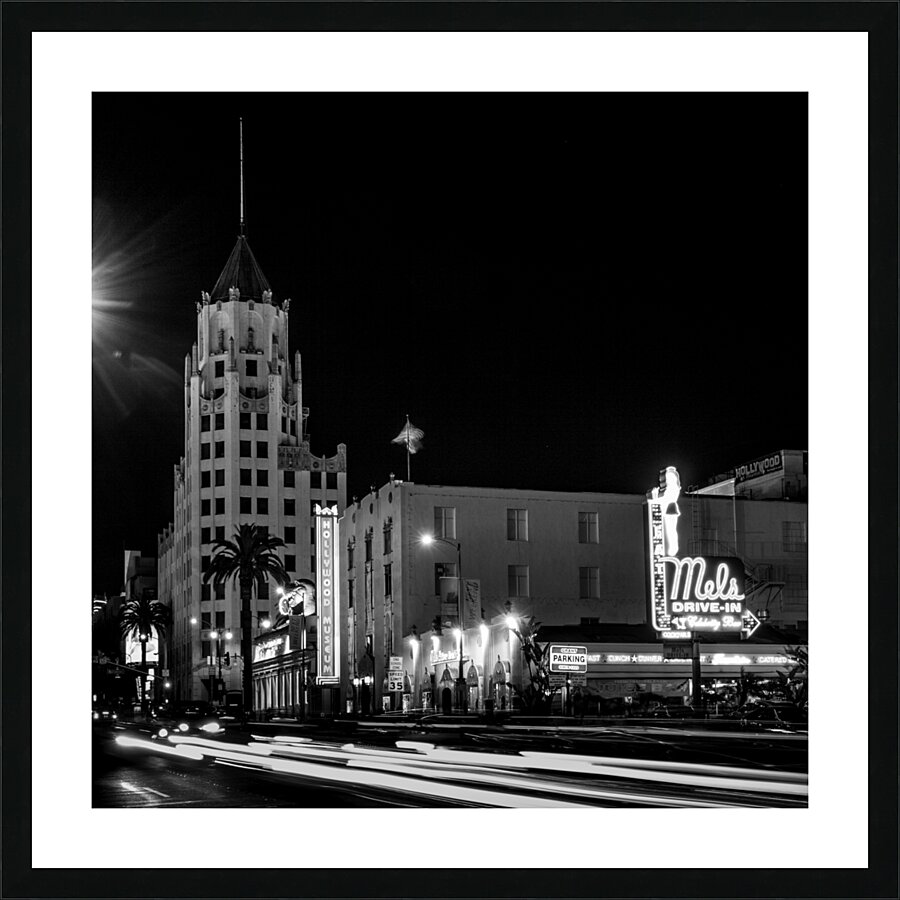 hollywood museum first national building  square Picture Frame print