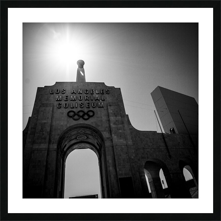 los angeles memorial coliseum  square 2148 Colise Picture Frame print