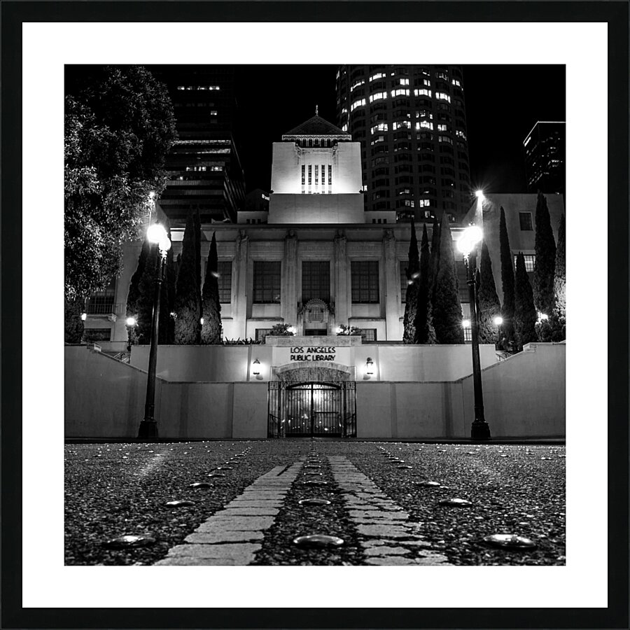 los angeles public library  square 2177 Library 1 Picture Frame print