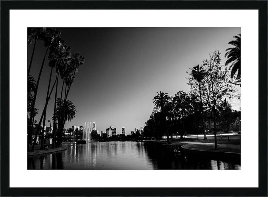 los angeles skyline echo park glendale blvd  hori Picture Frame print
